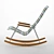 Modern Click Rocking Chair 3D model small image 4