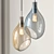 Lovisa Collection: Cognac & Blue Pendant Lamps 3D model small image 3