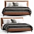 Sleek Minotti Andersen Bed: Contemporary Elegance for Your Bedroom 3D model small image 1