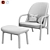 Neva High-Back Easy Chair: Artisan's Organic Elegance 3D model small image 3