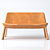 BluDot Neat Leather Settee 3D model small image 2
