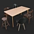 Modern Dining Set: Table & Chairs 3D model small image 7