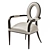 Modern Black Moon Chair: Sleek Design 3D model small image 1
