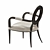 Modern Black Moon Chair: Sleek Design 3D model small image 2