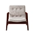 Cherrywood Elegance - Gustav Armchair 3D model small image 3