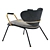 Elegant Retro Lounge Chair: Italian Designer Luxury 3D model small image 2