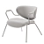 Elegant Retro Lounge Chair: Italian Designer Luxury 3D model small image 4