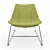 Chic Lounge Armchair: Sleek Comfort 3D model small image 4