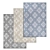 High-Quality Carpets Set: 3 Variations 3D model small image 1