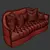 Tight Button-Tufted Milano Sofa 3D model small image 4