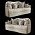 Tight Button-Tufted Milano Sofa 3D model small image 6