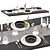 4-Person Table Setting: Elegant Tableware for Perfect Dining 3D model small image 1