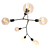 Magic Glow Chandelier - Black Metallic, 6 Bulb Fantasy Light 3D model small image 3