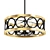 Bronze and Wood 5-Light Chandelier 3D model small image 1