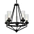 Kane 18: Elegant Bronze Chandelier 3D model small image 1