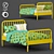 Teal Jenny Lind Kids Bed 3D model small image 1