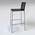 Sleek Style Bar Chair 3D model small image 2