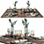 Table Setting with Eucalyptus  Stylish and Versatile Home Decor 3D model small image 1