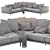 Modern Newport L-Shaped Sectional 3D model small image 4