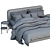 Besley Super Kingsize Bed - Aegean Blue 3D model small image 4