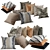 Elegant Home Decor Pillows 3D model small image 1