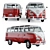 Classic Volkswagen Transporter: Timeless German Commercial Vehicle 3D model small image 2