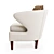 Sophia Accent Chair: Elegant Design, Plush Comfort 3D model small image 4