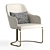 Luxury Upholstered Marie Chair - Timeless Elegance 3D model small image 2