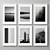 6-Piece Picture Frame Set - Variety of Sizes & Colors 3D model small image 1