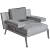  Elegant Light Gray Armchair 3D model small image 4