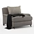 Belgian Roll Arm Chair: Classic Elegance for Your Home 3D model small image 1