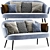 Elegant Charlotte Sofa: Modern Comfort 3D model small image 1