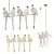 Golden Bird LED Chandelier 3D model small image 1