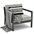 Elevate Your Outdoor Style with RH Palma Armchair 3D model small image 1