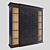 Vintage Wood Bookcase: Handcrafted with Natural Finish 3D model small image 1