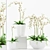 Elegant Orchid Flower Pot 3D model small image 1