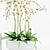 Elegant Orchid Flower Pot 3D model small image 3