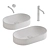 Modern Nic Pin Washbasins + Falper Acquifero Mixers 3D model small image 3