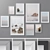 Elegant Collection: 95-Piece Photo Frames 3D model small image 1