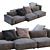 Flexteam Reef Sofa: Modern and Versatile Design 3D model small image 2