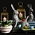 Essex Bunny Pottery Barn Decor Set 3D model small image 2