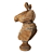 Elegant Wooden Horse Sculpture 3D model small image 3