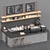 Glossy Coffeeshop Bar Counter 3D model small image 2