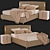 Amal Double Bed by FLou - 2600x2280x1200 3D model small image 5