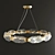 Elegant Alta Gold Metal and Glass Pendant 3D model small image 3