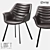 Modern Metal and Faux Leather Chair 3D model small image 1