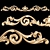 Elegant Carved Trim 3D model small image 1