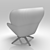 Elegant Velvet Armchair 3D model small image 1