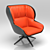 Elegant Velvet Armchair 3D model small image 2