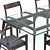 Elegant Thelma Table & Chair 3D model small image 2